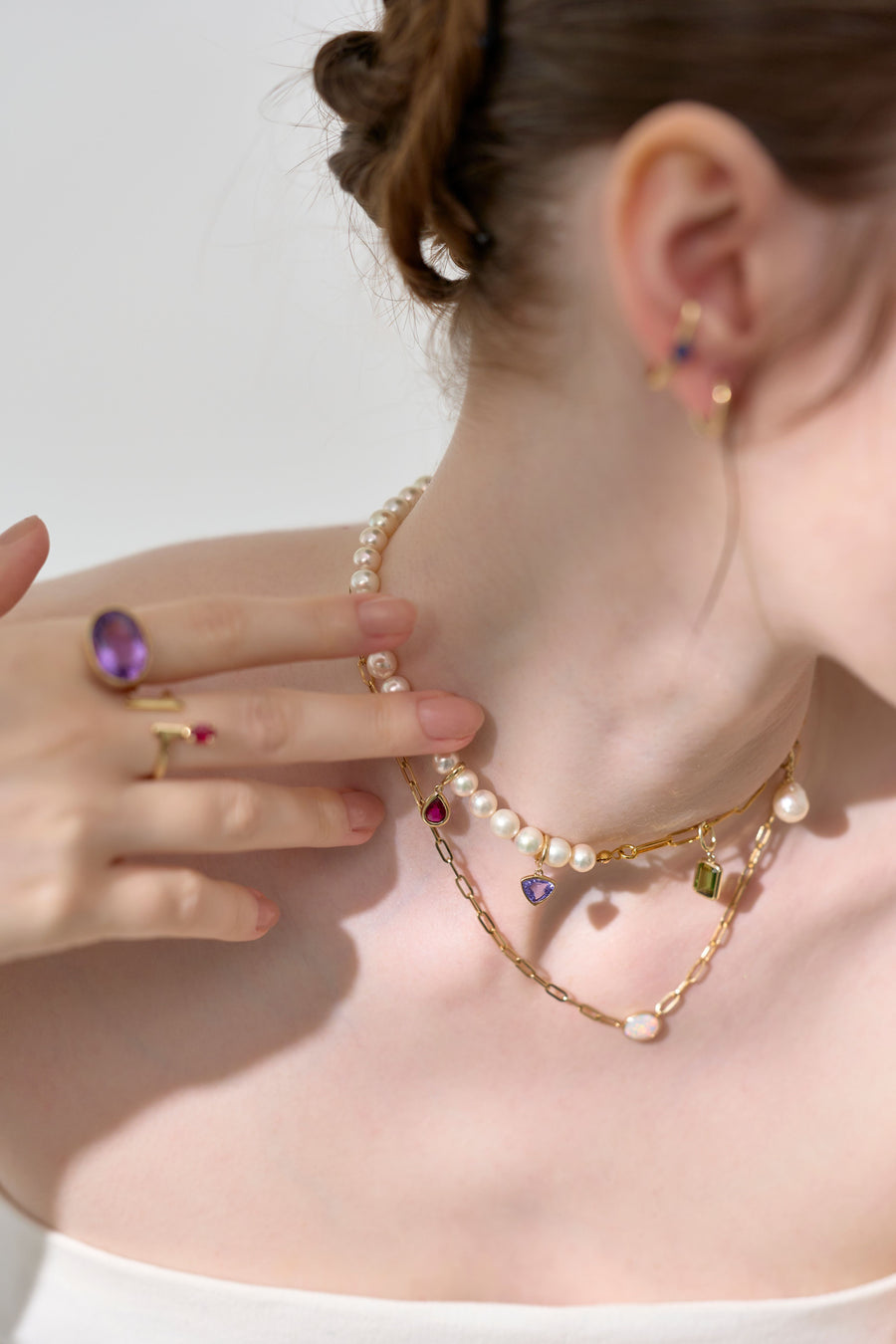 5way アコヤバロックパールチェーンネックレス （ゴールド） – mi luna