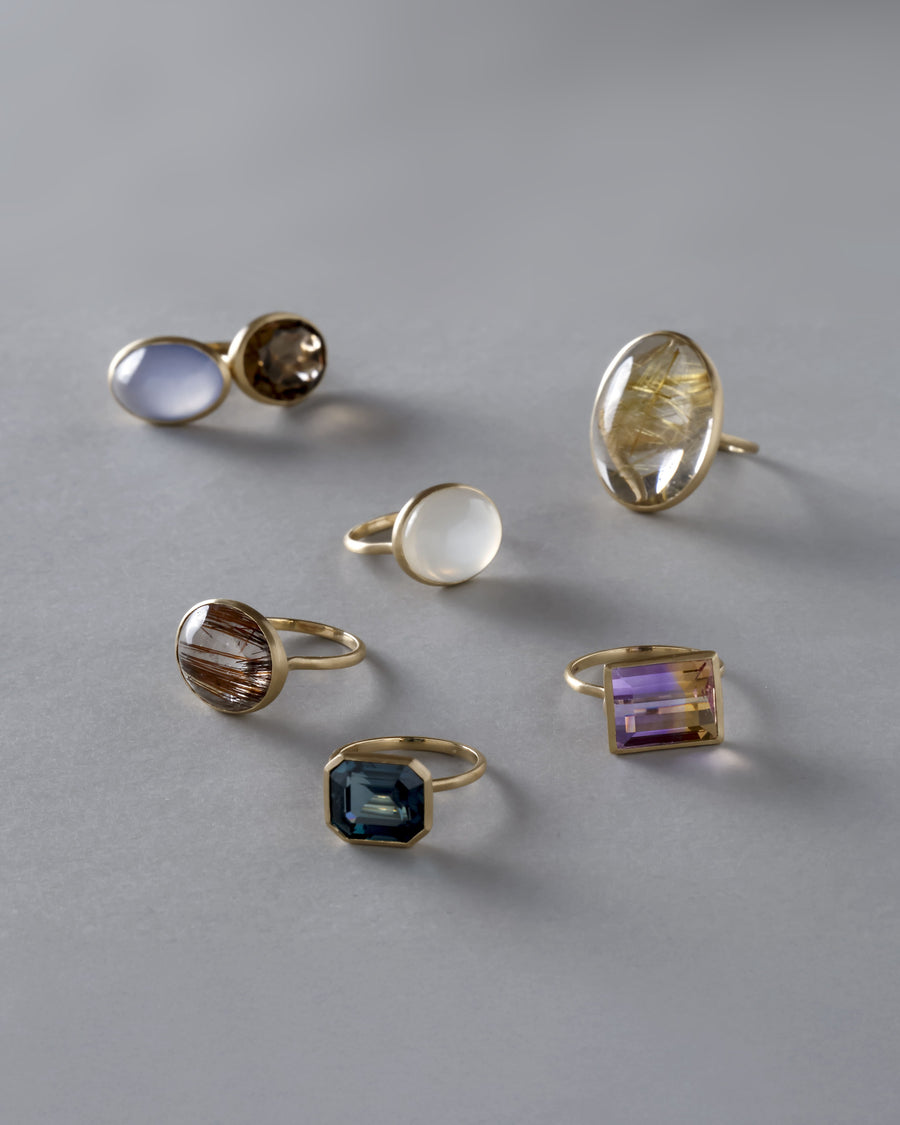 K10 ルチルクオーツ ドロップリング