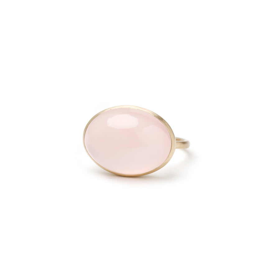 K10 ローズクオーツ ドロップリング