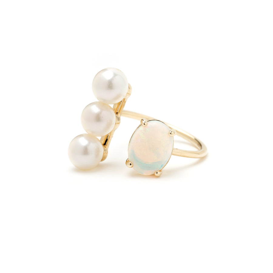 K10 3dotパール コンビネーションリング（オパール）