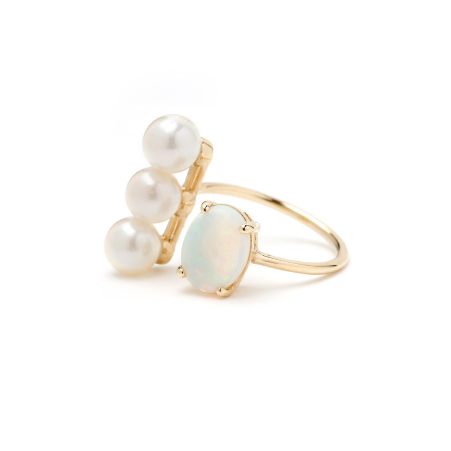K10 3dotパール コンビネーションリング（オパール）