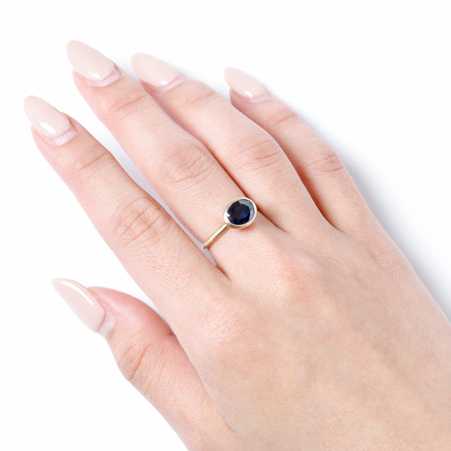 K10 サファイア ドロップリング