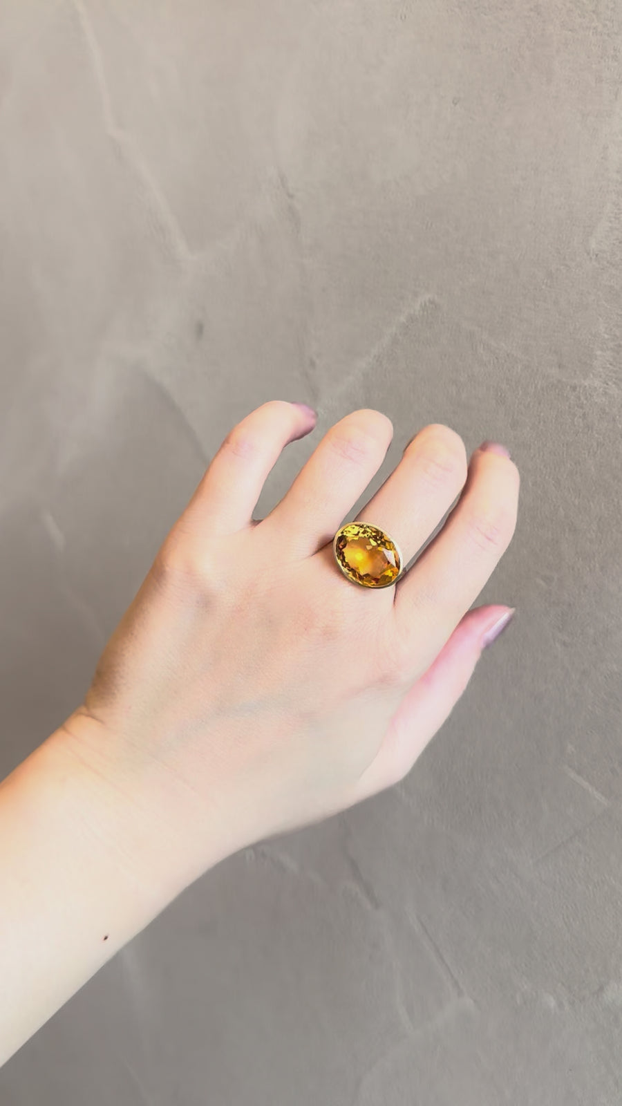 K10 シトリン ドロップリング