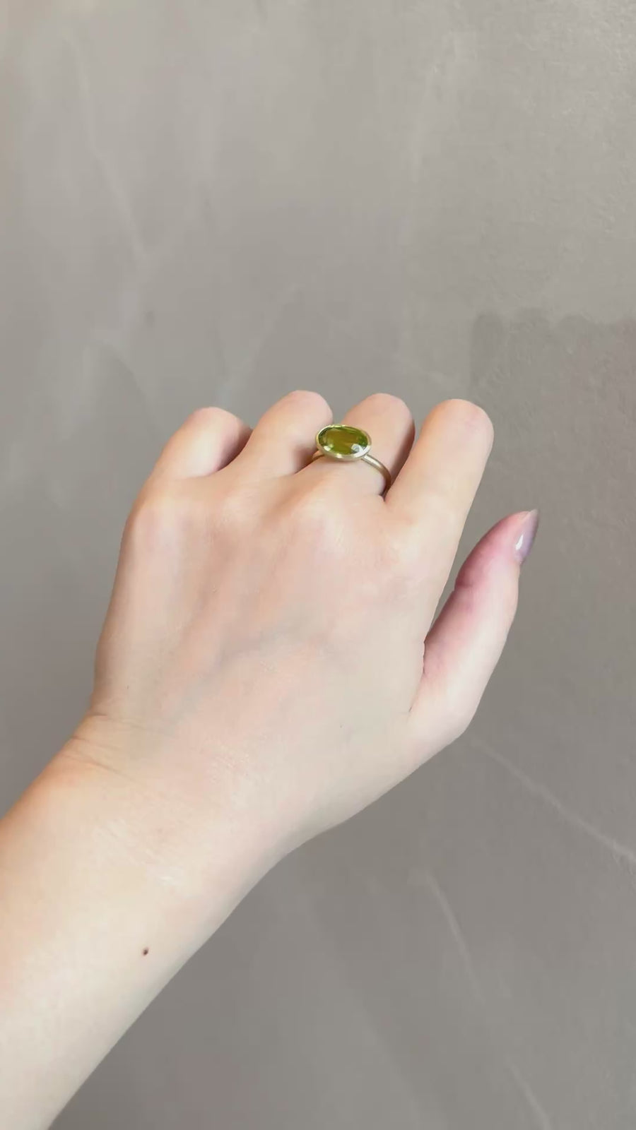 K10 ペリドット ドロップリング