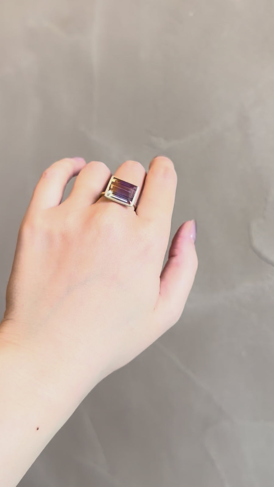 K10 アメトリン ドロップリング