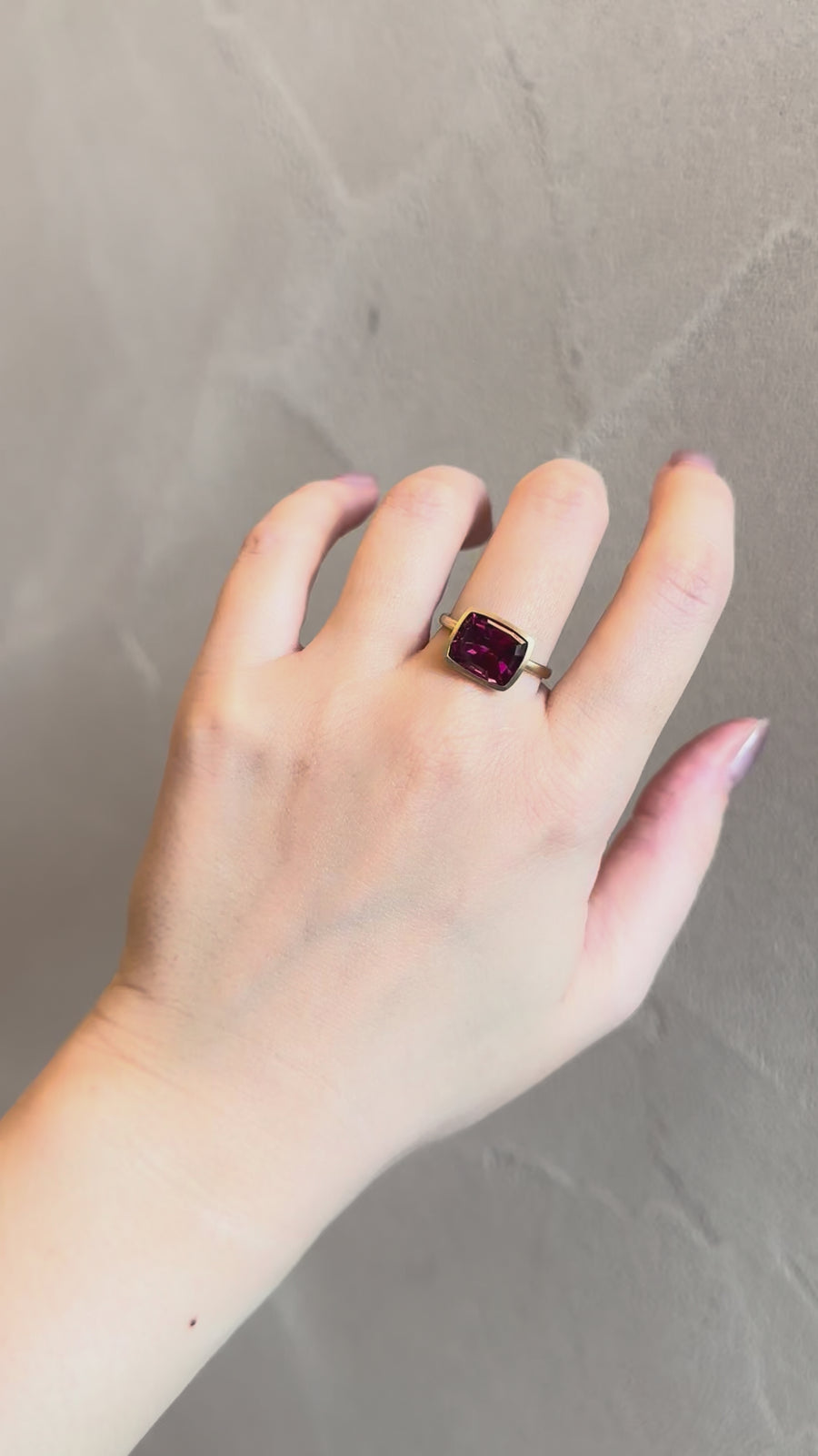 【M様】K10 ガーネット ドロップリング